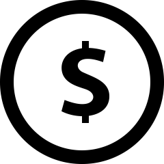 Dollar Sign in circle icon